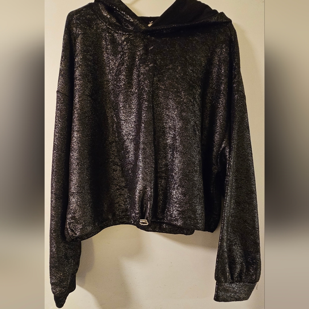 NWOT! Pilcro Shimmery Black Knit Top - XL (clipped size/tags)
